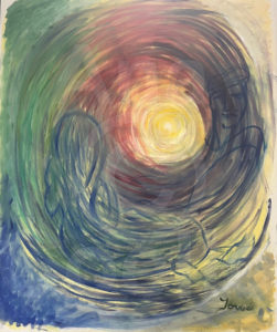 Ana and God - 47" x 57" Approx. -Oil